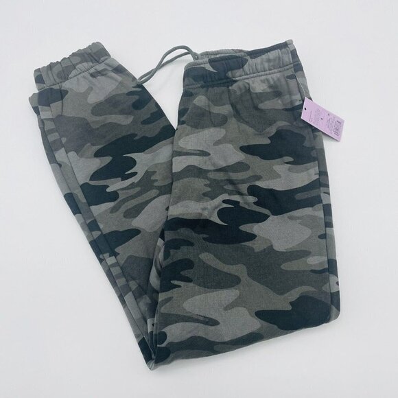 Wild Fable Womens Small High-Rise Fleece Sweatpants Pull On Green Camo $22 232 - Picture 2 of 7